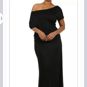 Cotton /spandex blend black dress