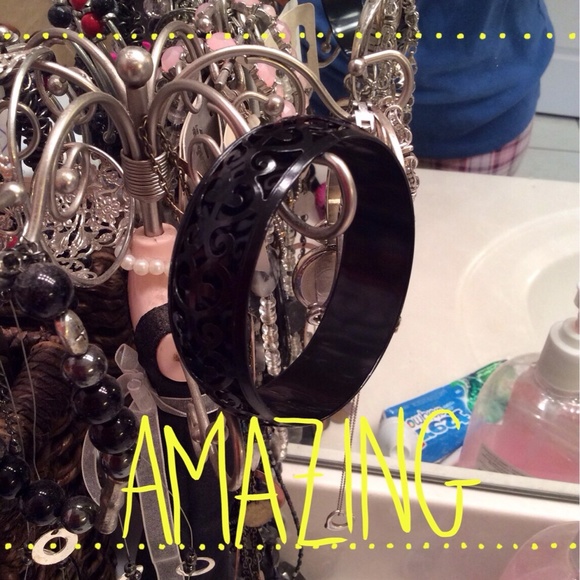 Black bangle bracelet