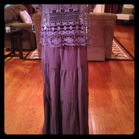Gray Boho Pants