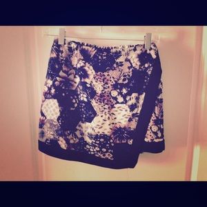 Cross front skirt with floral print!