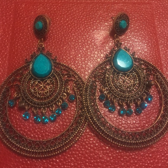 Rusty copper earrings