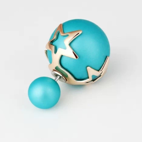 Teal Tribal Earrings