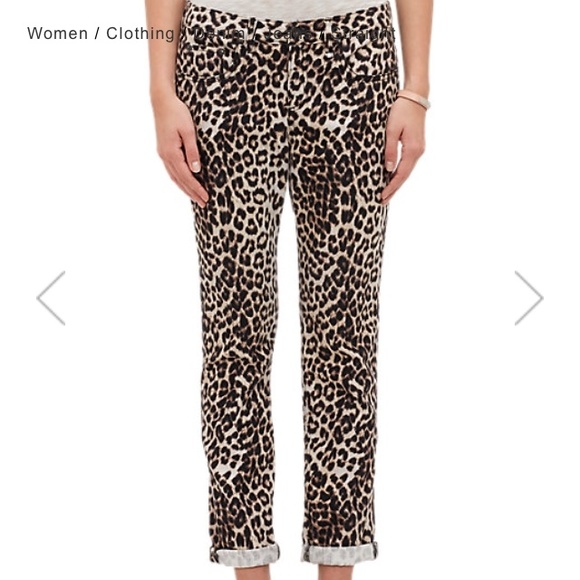 Rag and bone leopard boyfriend skinny jean