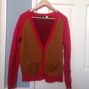 Medium BDG Cardigan in Red & Brown