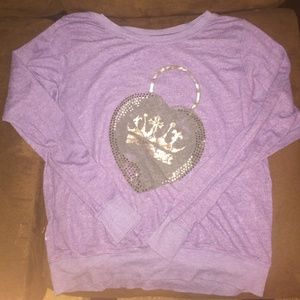 gently worn purple Miss Me sweater