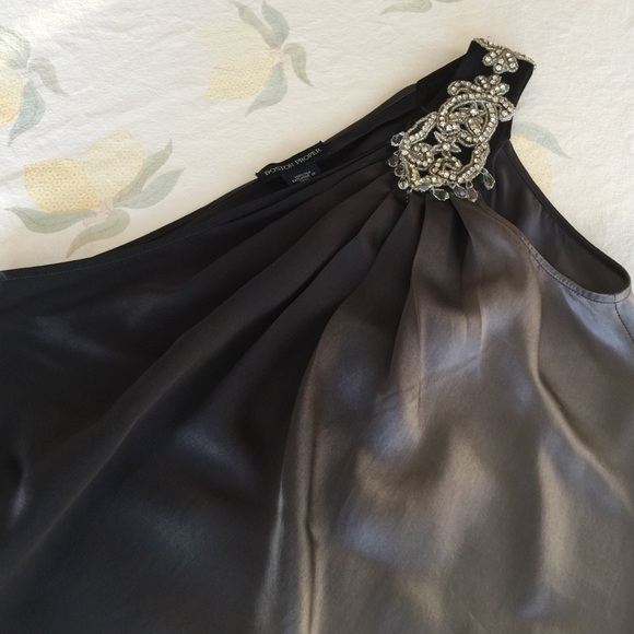 Boston proper silk one shoulder blouse