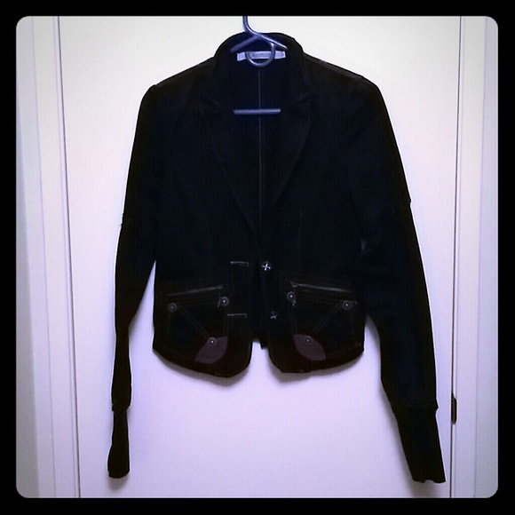 Monoreno Black Cotton Blazer
