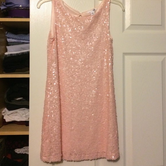 Blush sequin dress