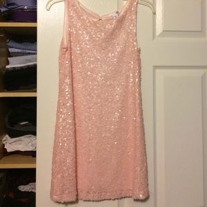 Blush sequin dress