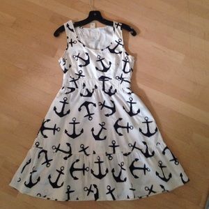 J. Crew White and Navy Nautical Dress