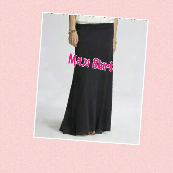 Black maxi skirt