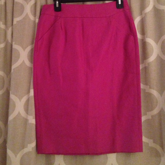 Hot pink JCrew pencil skirt