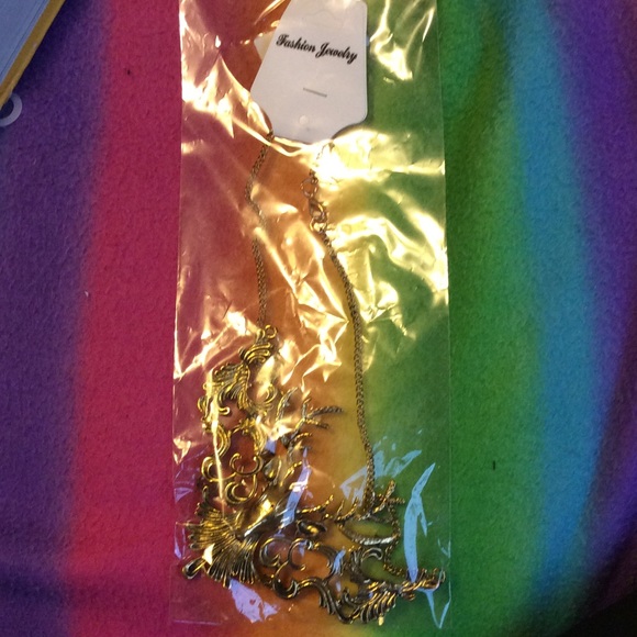 Deer statement necklace