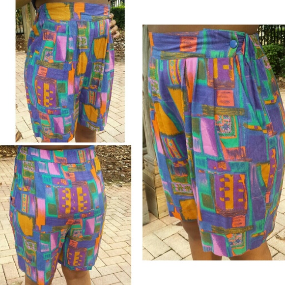 80s vintage colorama shorts