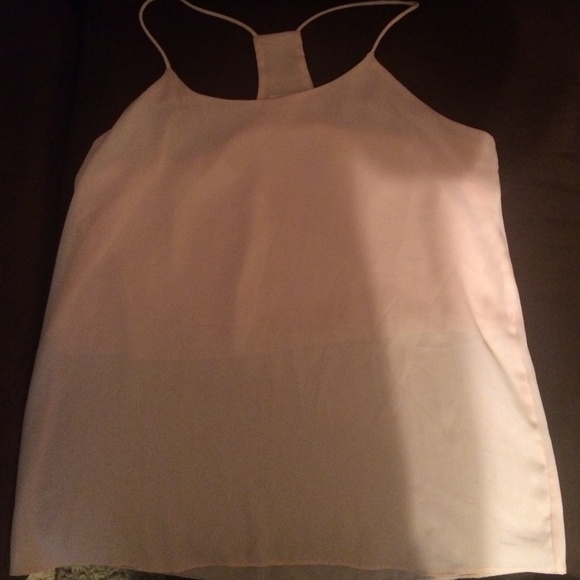 Soft pink chiffon tank