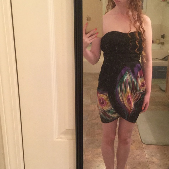 Silk strapless dress - Picture 4 of 4