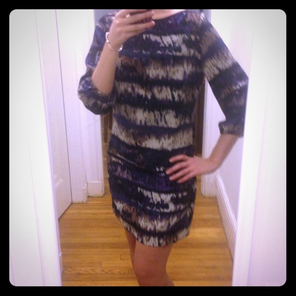 Multi colored print dress