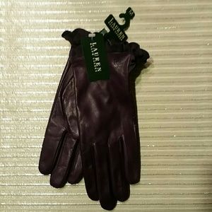 Authentic Ralph Lauren Leather Gloves M