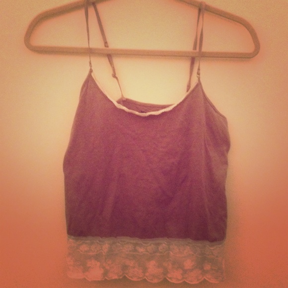 Simple purple and lace tank. Size xs, but fits s. - Picture 1 of 2