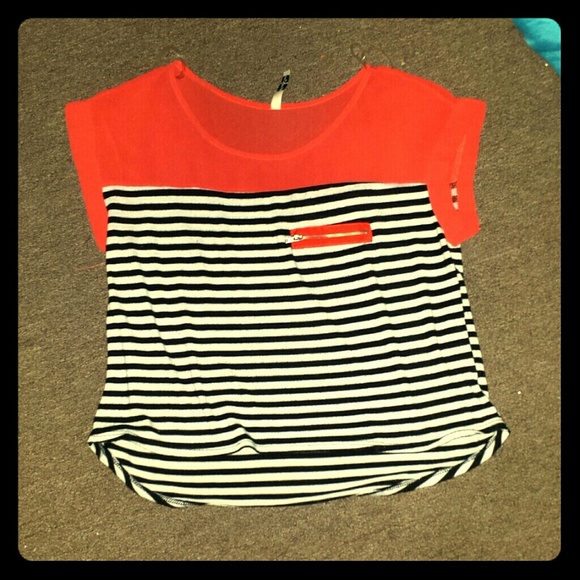 Cute Orange, Black and White Shirt - Picture 1 of 1