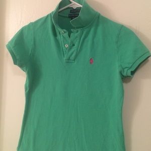 Kelly green cotton polo