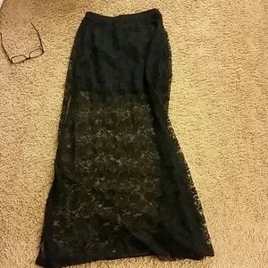 Long Navy Blue Skirt
