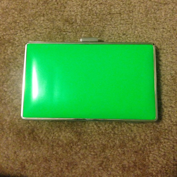 Neon green clutch