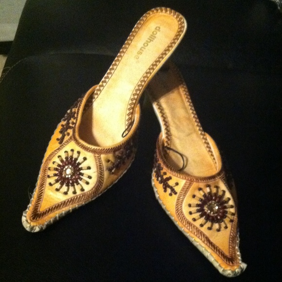 Beaded kitten heels