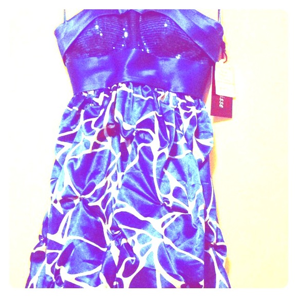 💙Clarisse Royal Blue/White Party Dress💙