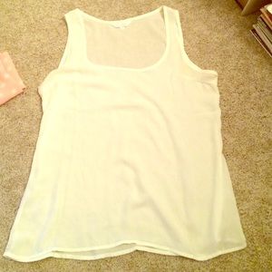 Charming Charlie Tops - White chiffon tank Charming Charlie Tops - White chiffon tank