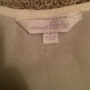 Charming Charlie Tops - White chiffon tank Charming Charlie Tops - White chiffon tank