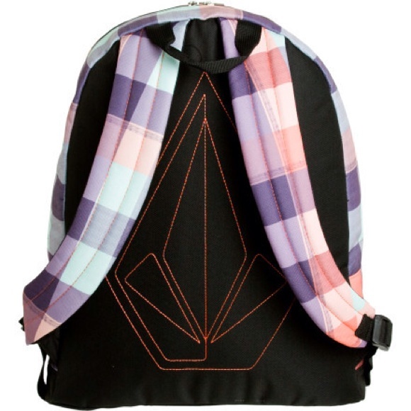 VOLCOM STONE MESSAROUND PURPL PLAID BACKPACK STONE - Picture 3 of 4
