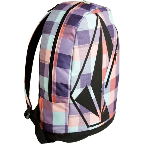 VOLCOM STONE MESSAROUND PURPL PLAID BACKPACK STONE - Picture 4 of 4