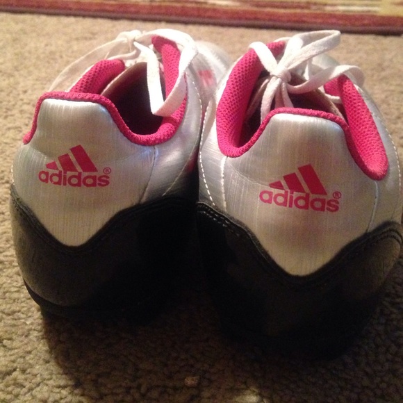 Pink gray and white cleats - Picture 3 of 3
