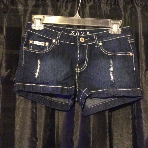 Dark blue jean shorts