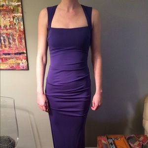Purple Nicole Miller gown