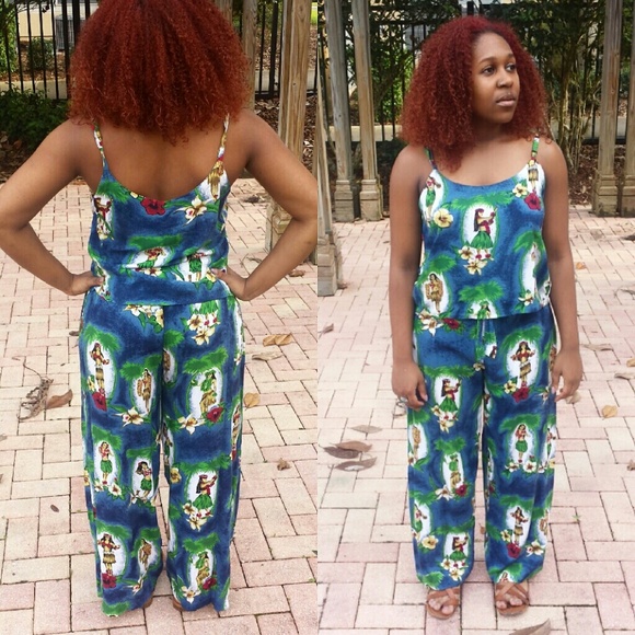 Vintage Hawaii Crop top 2 piece set