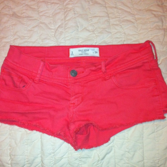Gilly hicks orange denim shorts