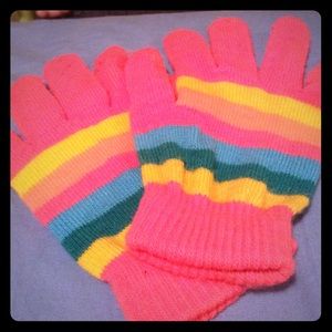 Rainbow gloves!
