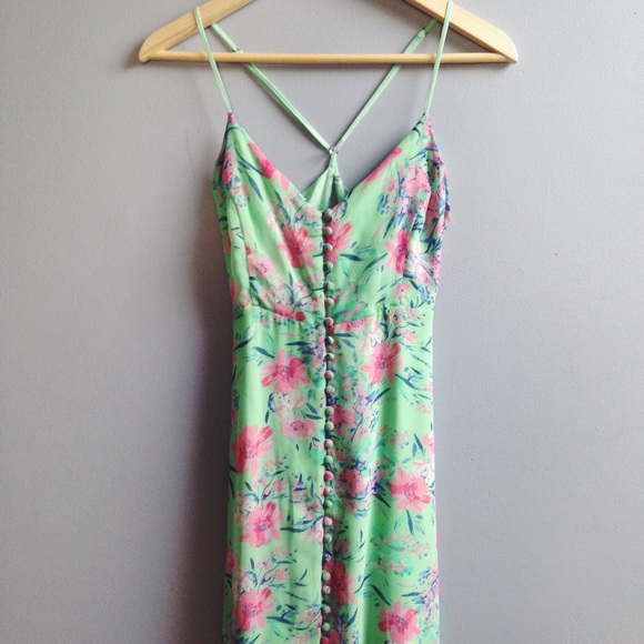 Floral Button Up Maxi Dress
