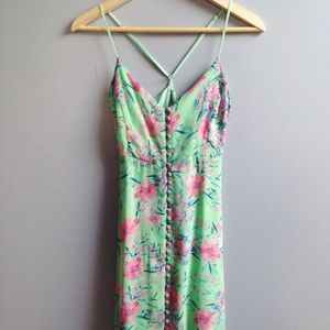 Floral Button Up Maxi Dress