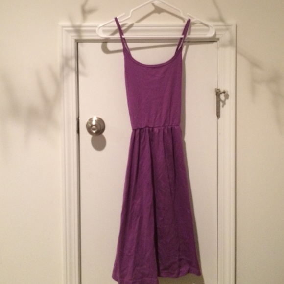 American apparel classic cotton purple dress
