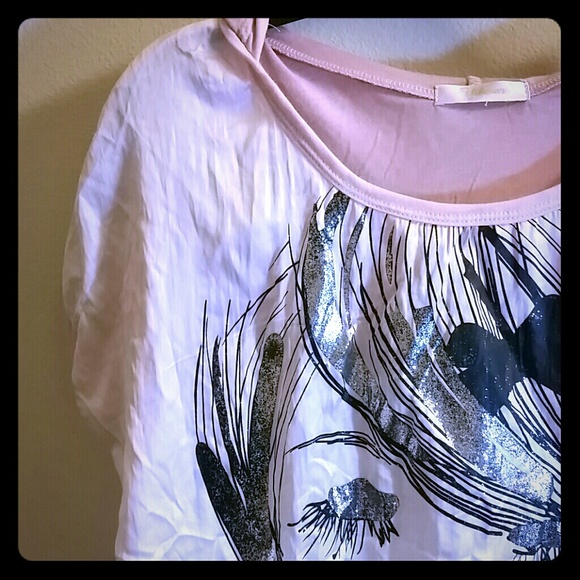 Pink design glitter top