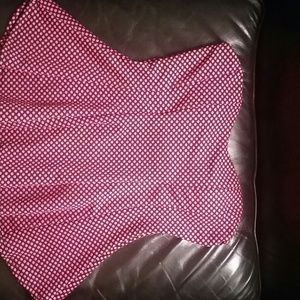 Cute Peplum Top*** black with bright pink dots