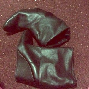 Masen Leather Wedge Boots