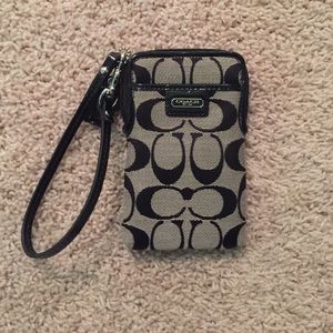 Never used Black Coach Wristlet
