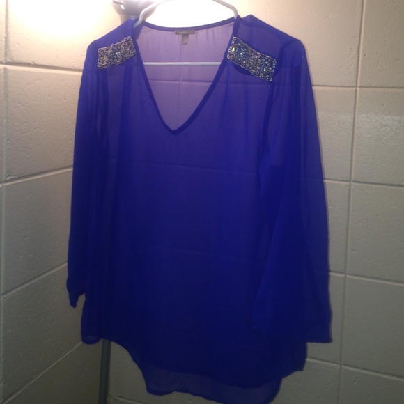 Blue Charlotte Russe blouse - Picture 1 of 3