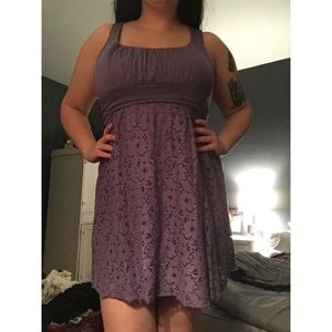 Purple lace dress