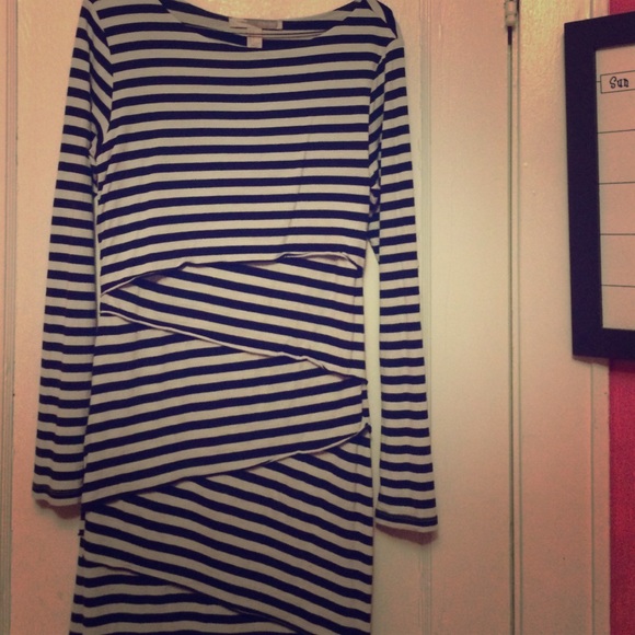 Black and white stripped bodycon dress