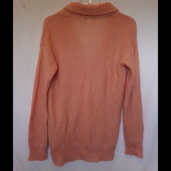 J.CREW Pink Shawl Collar Wool Sweater NWT Sz XS - Picture 2 of 4